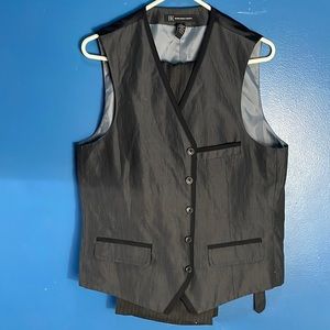 Pinstriped Grey Vest from INC